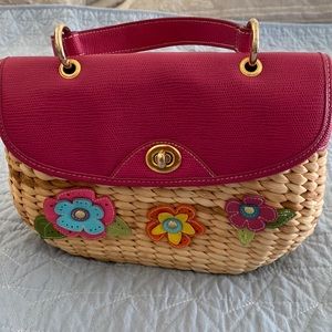 Spring Flowers Straw Bag